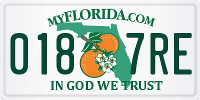 FL license plate 0187RE