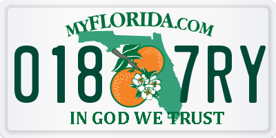 FL license plate 0187RY
