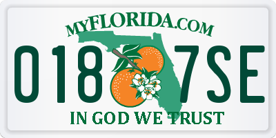 FL license plate 0187SE