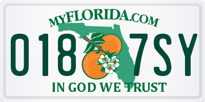 FL license plate 0187SY