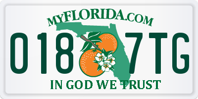FL license plate 0187TG
