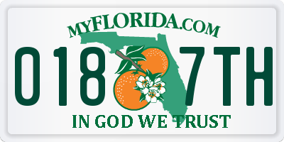 FL license plate 0187TH