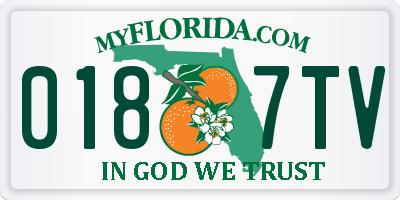 FL license plate 0187TV