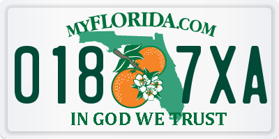 FL license plate 0187XA