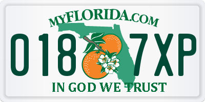 FL license plate 0187XP