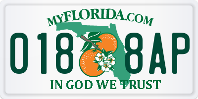 FL license plate 0188AP