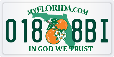FL license plate 0188BI