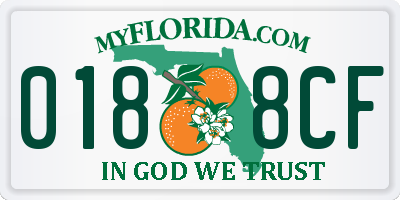 FL license plate 0188CF