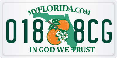 FL license plate 0188CG