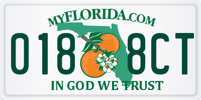 FL license plate 0188CT