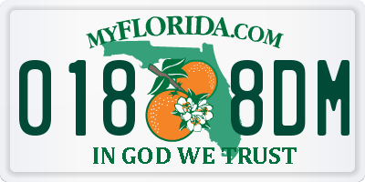 FL license plate 0188DM