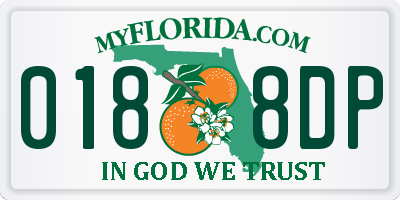 FL license plate 0188DP