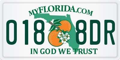 FL license plate 0188DR