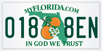 FL license plate 0188EN