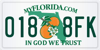 FL license plate 0188FK