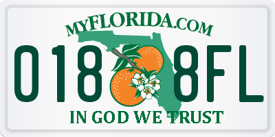 FL license plate 0188FL