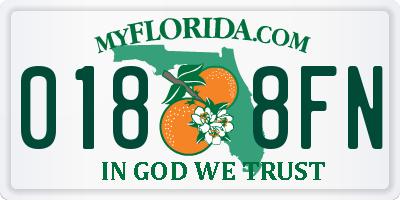 FL license plate 0188FN
