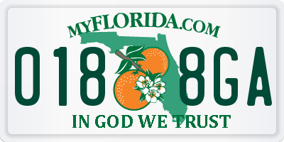 FL license plate 0188GA