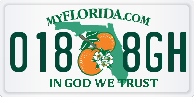 FL license plate 0188GH