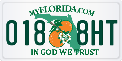 FL license plate 0188HT
