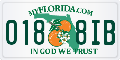 FL license plate 0188IB