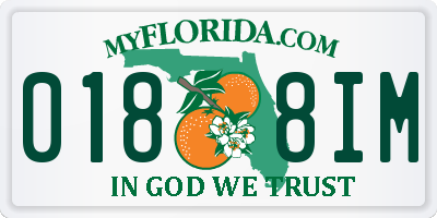 FL license plate 0188IM