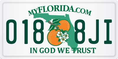 FL license plate 0188JI