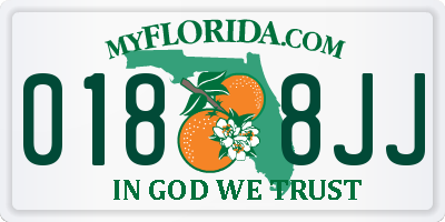 FL license plate 0188JJ