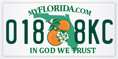 FL license plate 0188KC