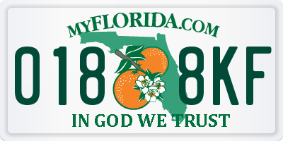 FL license plate 0188KF