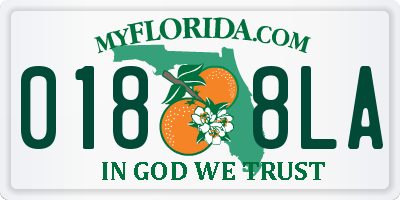 FL license plate 0188LA