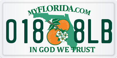 FL license plate 0188LB
