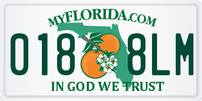 FL license plate 0188LM