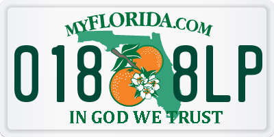 FL license plate 0188LP