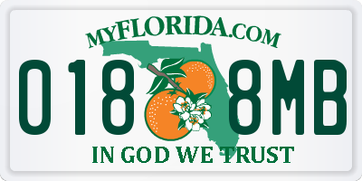 FL license plate 0188MB