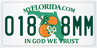 FL license plate 0188MM
