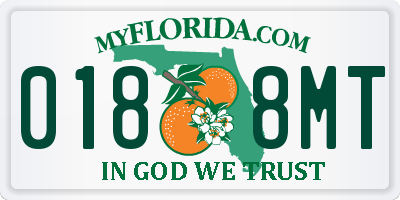 FL license plate 0188MT