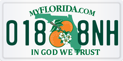FL license plate 0188NH