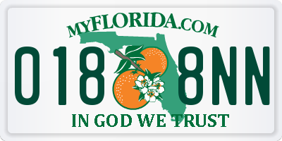 FL license plate 0188NN