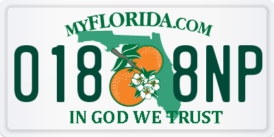 FL license plate 0188NP