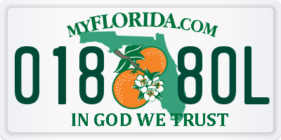 FL license plate 0188OL
