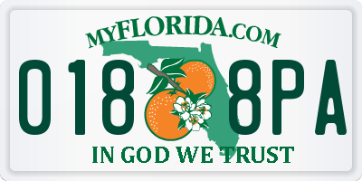 FL license plate 0188PA