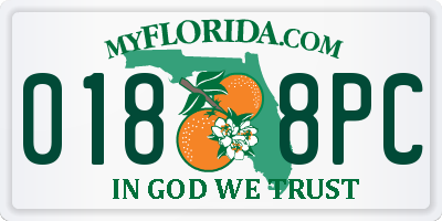 FL license plate 0188PC