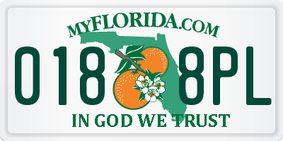 FL license plate 0188PL