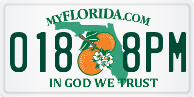 FL license plate 0188PM