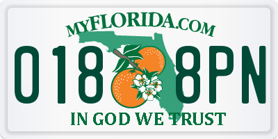 FL license plate 0188PN