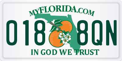 FL license plate 0188QN