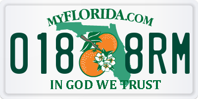 FL license plate 0188RM