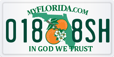 FL license plate 0188SH