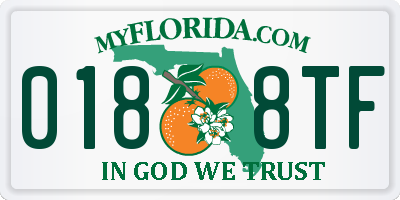 FL license plate 0188TF